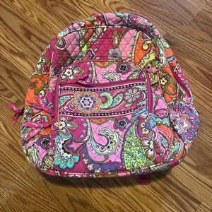 Vera Bradley Pink and Orange Paisley Backpack